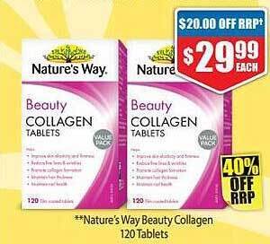 Chemist Warehouse Nature's way beauty collagen 120 tablets offer