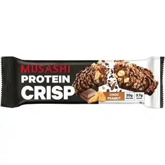 healthylife Musashi choc peanut protein crisp bar 12 x 60g offer
