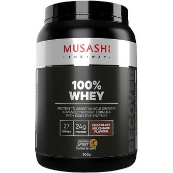 healthylife Musashi 100% whey chocolate milkshake 900g offer