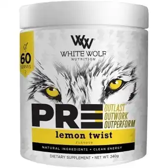 healthylife White wolf nutrition preworkout lemon twist 250g offer