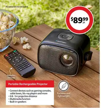 Coles Portable rechargeable projector offer
