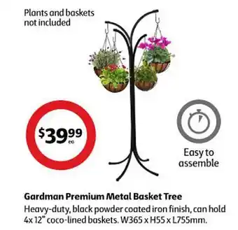 Gardman premium metal basket tree