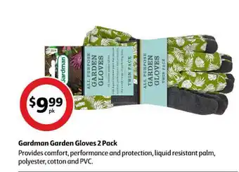 Coles Gardman garden gloves 2 pack offer