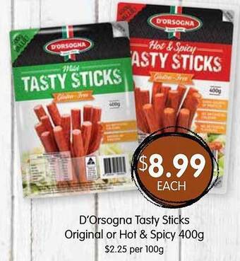 Spudshed D'orsogna tasty sticks offer