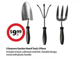 Coles 5 seasons garden hand tools 3 piece offer