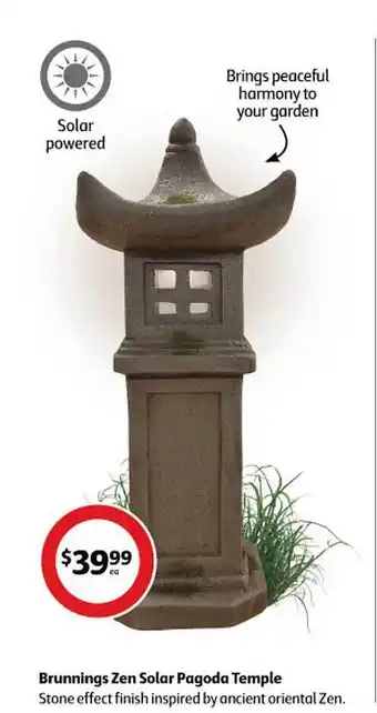 Brunnings zen solar pagoda temple