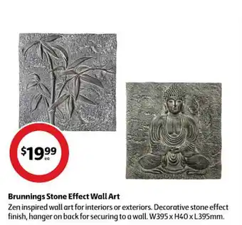 Coles Brunnings stone effect wall art offer