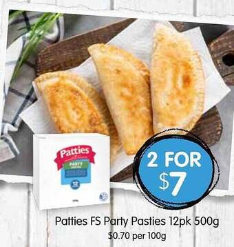 Spudshed Patties fs party pasties offer