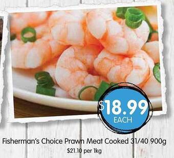 Spudshed Fisherman's choice prawn meat cooked offer