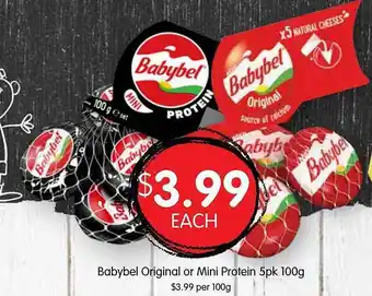 Spudshed Babybel original or mini protein offer