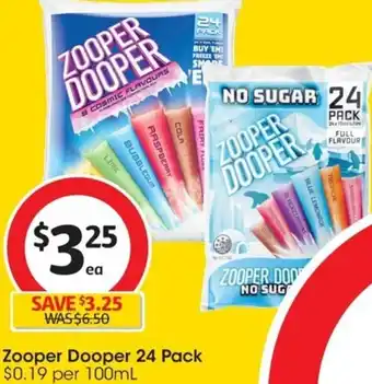 Coles Zooper Dooper 24 Pck 100 ml offer