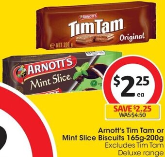 Coles Arnott's Tim Tam or Mint Slice Biscuits 165g-200g offer
