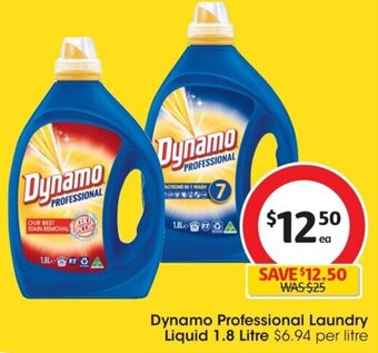 Coles Dynamo Professional Laundry Liquid 1.8 Litre offer