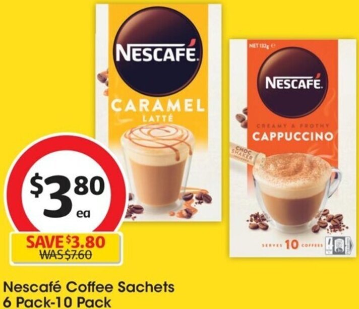 Nescafe Coffee Sachets 6 Pack10Pack offer at Coles