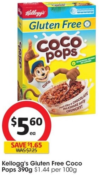Coles Kellogg's Gluten Free Coco Pops 390g offer