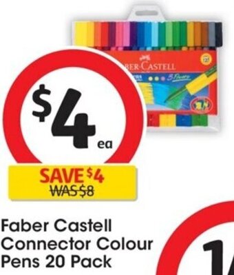Coles Faber Castell Connector Colour Pens 20 Pack offer