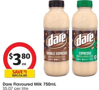 Coles Dare Flavoured Milk 750 ml offer