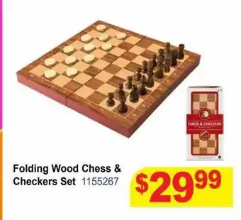 Mr Toys Folding wood chess & checkers set offer