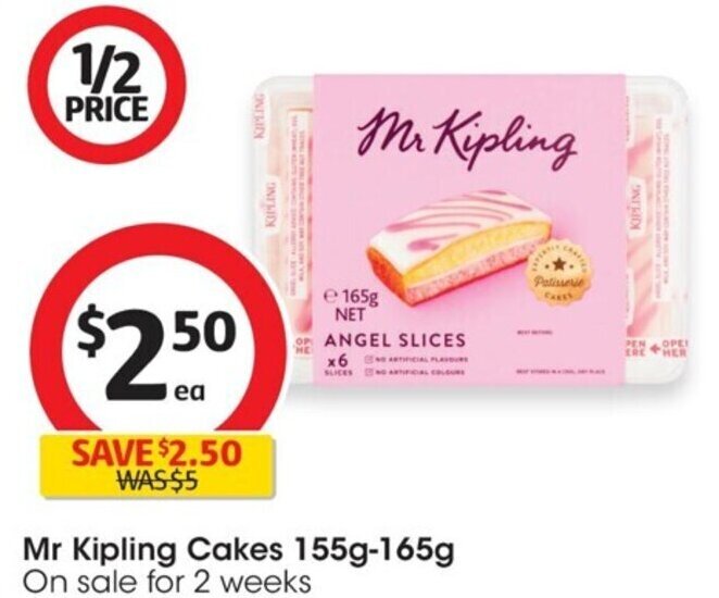 Mr Kipling cakes 155g165g offer at Coles