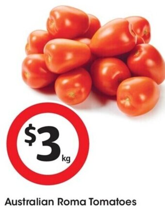 Coles Australian Roma Tomatoes offer