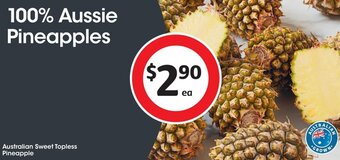 Coles Australian Sweet Topless Pineapple offer