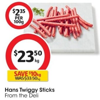Coles Hans Twiggy Sticks offer