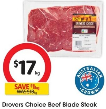 Coles Drovers Choice Beef Blade Steak offer