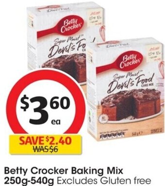 Coles Betty Crocker Baking Mix 250g-540g offer
