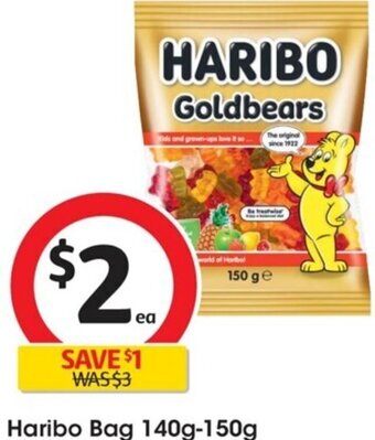 Coles Haribo Bag 140g-150g offer
