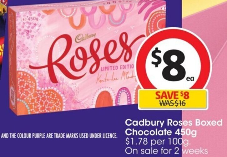 Cadbury Roses Boxed Chocolate 450 g offer at Coles