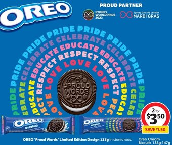 Coles Oreo Cream Biscuits 133g-147g offer