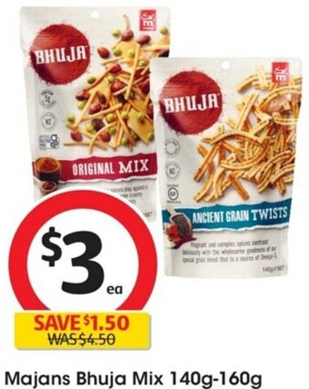 Coles Majans Bhuja Mix 140g-160g offer