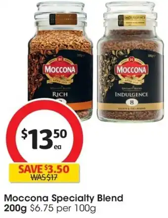 Coles Moccona Specialty Blend 200g offer
