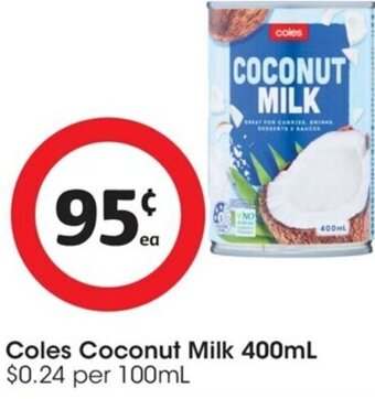 Coles Coles Coconut Milk 400ml offer