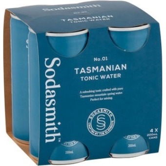 Coles Sodasmith tonic or soda water 4x200ml offer