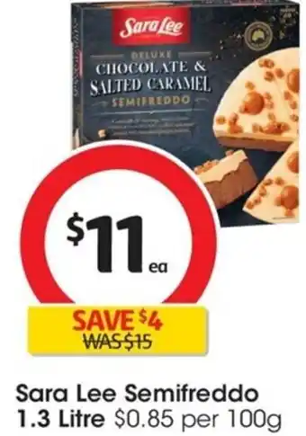 Coles Sara Lee Semifreddo 1.3 Litre offer