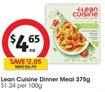Coles Lean Cuisine Dinner Meal 375g offer