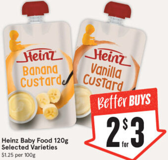 IGA Heinz Baby Food 120g offer