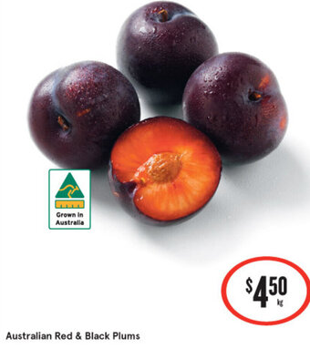 IGA Australian Red & Black Plums offer