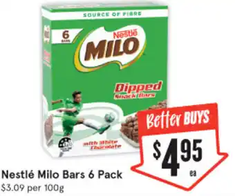 IGA Nestlé Milo Bars 6 Pack offer