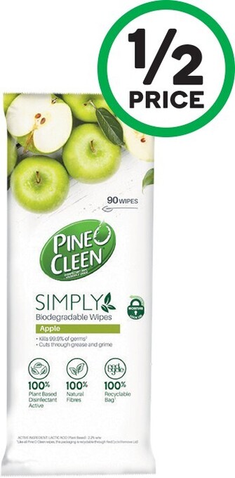 Woolworths Pine O Cleen Simply Biodegradable Wipes Pk 90 offer