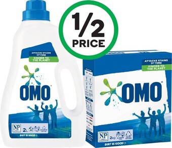 Woolworths Omo Laundry Liquid 2 Litre or Powder 2 kg offer