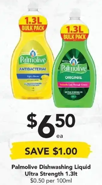 Drakes Palmolive Dishwashing Liquid Ultra Strength 1.3lt offer