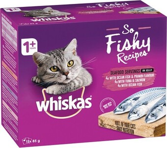 Woolworths Whiskas Oh So Wet Cat Food 12 x 85g offer