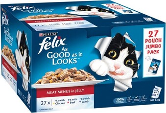 Woolworths Felix Wet Cat Food 27 x 85g offer
