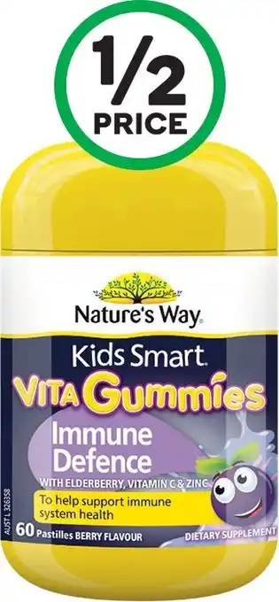 Woolworths Natureu2019s Way Kids Vita Gummies Immune Defence Pk 60# offer