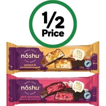 Woolworths Noshu bars 42g offer