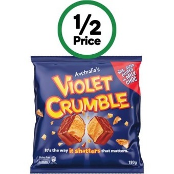 Woolworths Violet crumble bites 130-180g offer