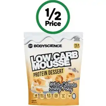 Woolworths Bsc low carb mousse protein dessert white choc hokey pokey 400g~ offer