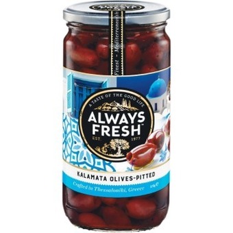 Woolworths Always fresh olives kalamata pitted 670g offer